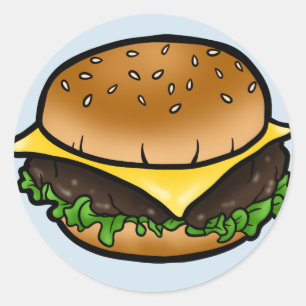 Klistermärke för klassikerCheeseburgerälskare