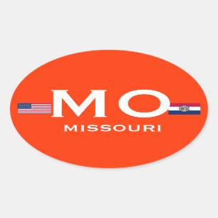 Klistermärke för Missouri* européOval