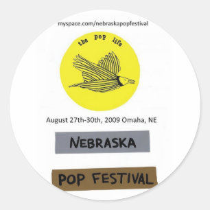 Klistermärke för Nebraska popfestival