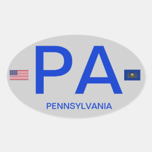Klistermärke för Oval för Pennsylvania* Eurosti