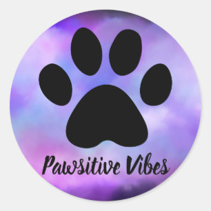 Klistermärke för Pawsitive Vibesvattenfärg