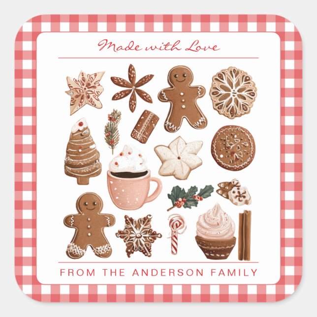 Klistermärke för pepparkaksgubbe (Framsida)