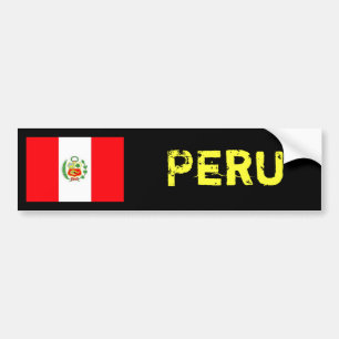 Klistermärke för Peru flaggabumber