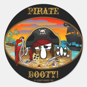 Klistermärke för piratKilroy booty