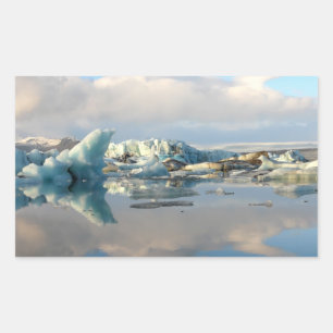 Klistermärke för rektangel för Jokulsarlon