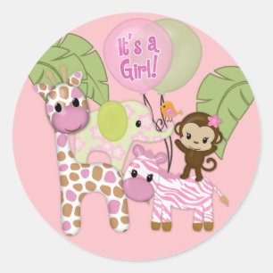 Klistermärke för runda för baby shower för