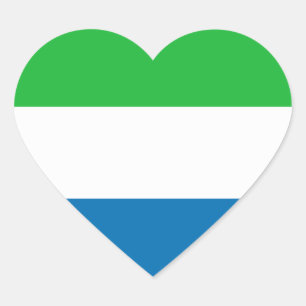 Klistermärke för Sierra Leone flaggahjärta