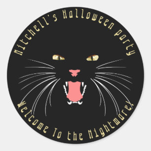 Klistermärke för slogan Halloween för svart