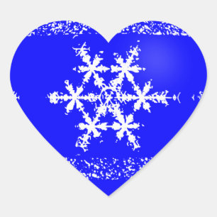 Klistermärke för snöflingahjärta