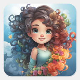 Klistermärke för tuggflicka