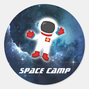 Klistermärke för utrymmelägerastronaut