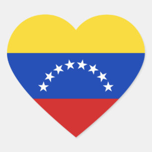 Klistermärke för Venezuela flaggahjärta