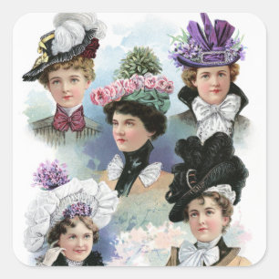 Klistermärke för Victorian för vintagedammode
