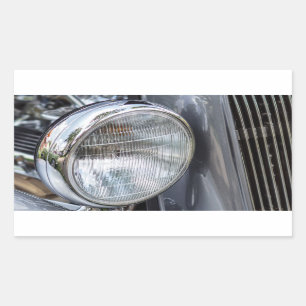 Klistermärke för vintage carbillyktarektangel