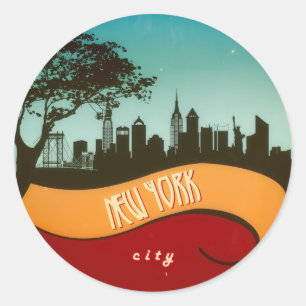 Klistermärke för vintage för New York NYC