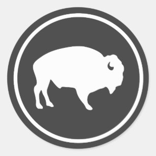 Klistermärke för vitbuffel utomhus