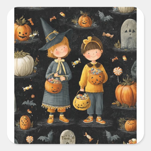 Klistermärke Halloween-fest  (Framsida)