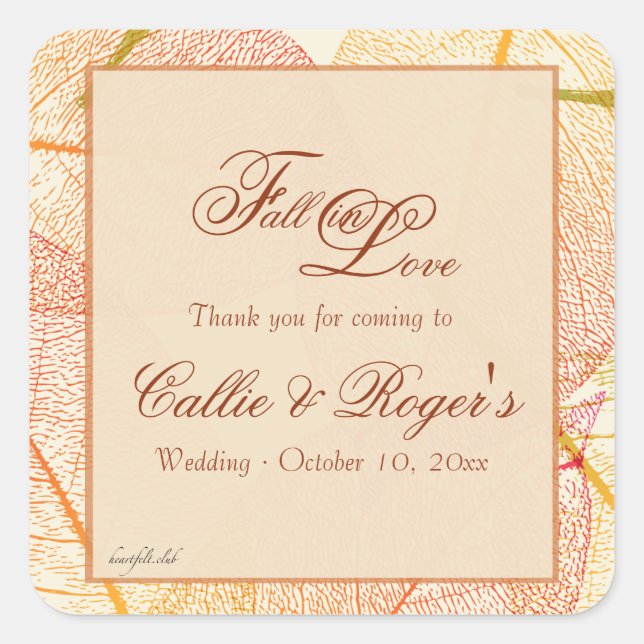 Klistermärke höstlöv (Framsida)