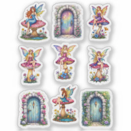 Klistermärke i vinyl med änglar dörr motiv klistermärken