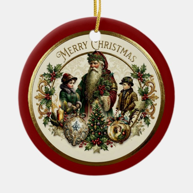 Klistermärke Julgransprydnad Keramik (Framsidan)