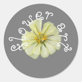 Klistermärke Konst Vit Blomma