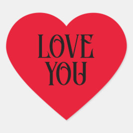 Klistermärke Love You