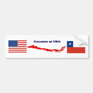 Klistermärke Mapa Chile USA 1