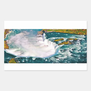 Klistermärke med en luft som skjutas av Niagara