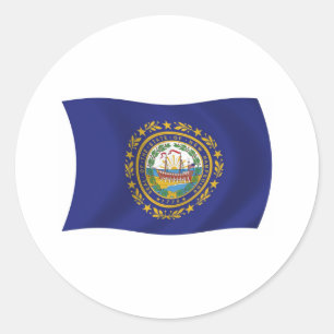 Klistermärke med New Hampshires flagga