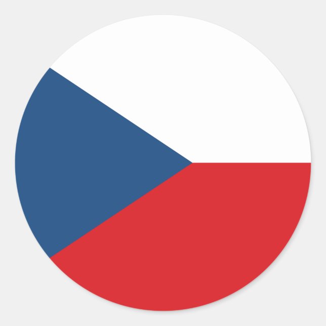 Klistermärke med Tjeckiens flagga (Framsida)