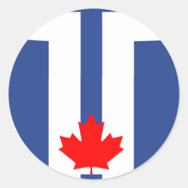 Klistermärke med Torontos flagga, Kanada