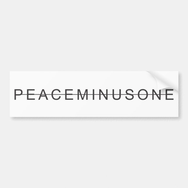 Klistermärke Peaceminusone (Framsidan)