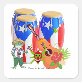 Klistermärke - Puerto Rico kulturell design