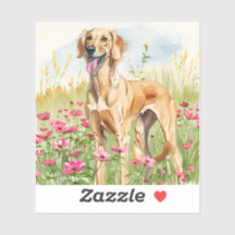 Klistermärke – Saluki Die-Cut Watercolor Klistermä
