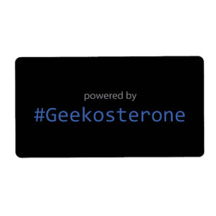 Klistermärke - som drivas av #Geekosterone Fraktsedel