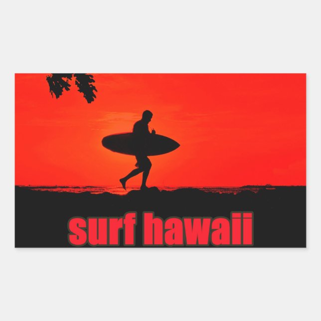 Klistermärke surf hawaii (Framsida)
