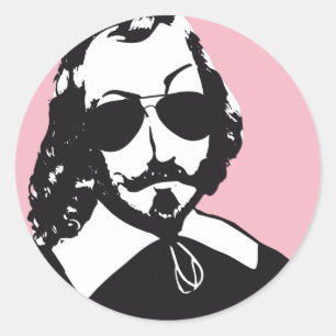 Klistermärke x20 Samuel Champlain Hipster glasögon
