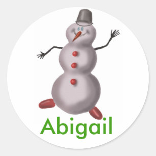 Klistermärkear för Abigail personlignamn Runt Klistermärke