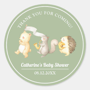 Klistermärkear för baby shower för runt klistermärke