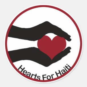 Klistermärkear för Haiti lättnadsvalentin Runt Klistermärke