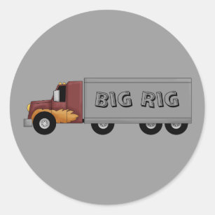 Klistermärkear för roligt för lastbil för stor runt klistermärke