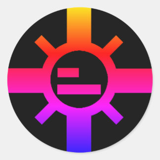 Klistermärkear för runda för Sparko skymningsol Runt Klistermärke