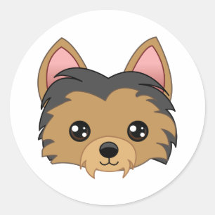 Klistermärkear för Yorkshire Terrier Runt Klistermärke