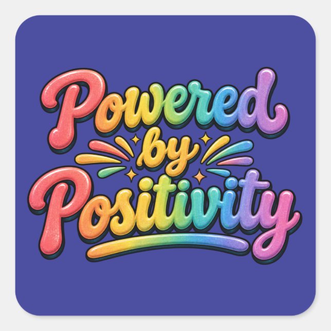 Klistermärken - Drivs av Positivitet (Framsida)