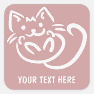 Klistermärken för Cat Illustration anpassningsbar