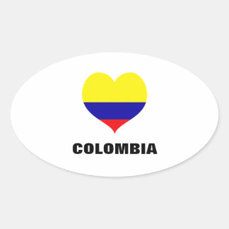 Klistermärken för hjärtoval i Colombia