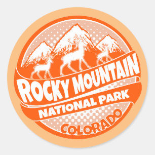 Klistermärken för logotyp av orange i Rocky Mounta