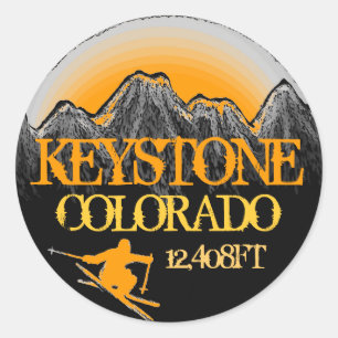 Klistermärken för skidkonst av Keystone Colorado o
