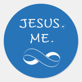Klistermärken Kristna Kort Jesus Me Oändlighet