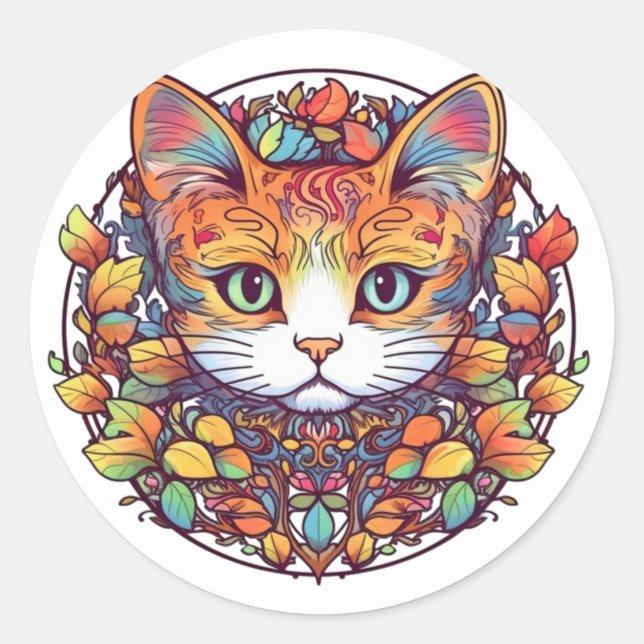 Klistermärken med gingerkatt (Framsida)